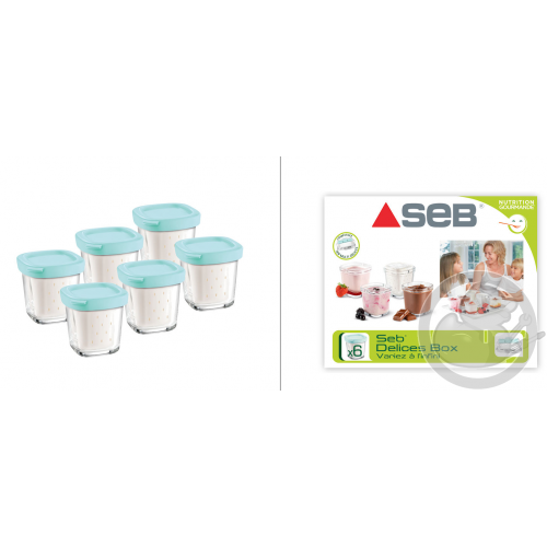 Seb Lot de 6 pots pour yaourtière multi délices - xf100501