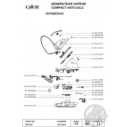 CS-00116771, BASE DE POIGNEE+POIGNEE+CORDON Calor