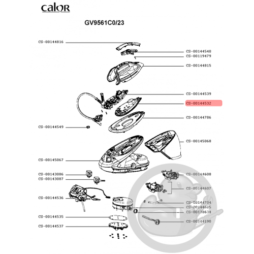 Semelle centrale vapeur Calor CS-00144532