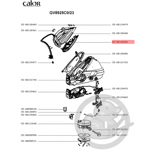 Semelle centrale vapeur Calor CS-00130304