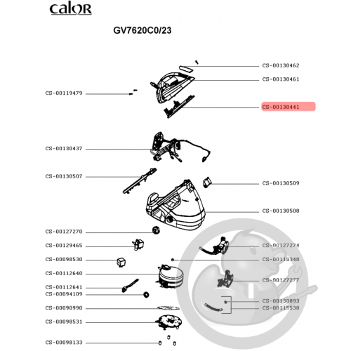 Support de fer à vapeur CS-00122979 CS-00122979 - Pièces détachées  électroménager