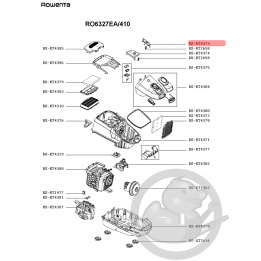 Pédale interrupteur marron aspirateur Rowenta RS-RT4373