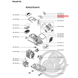 Pédale enrouleur marron aspirateur Rowenta RS-RT4374