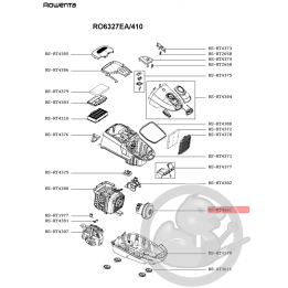 Moteur domel 463.3.270-51 aspirateur Rowenta RS-RT4362