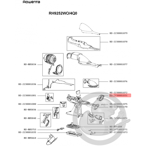 Pièce détachée ROWENTA SUPPORT SAC ASPIRATEUR SILENCE FORCE ROW