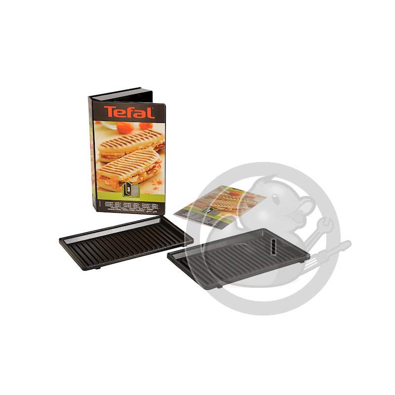 Coffret 2 plaques grill-panini + 1 livre de recettes Tefal XA800312