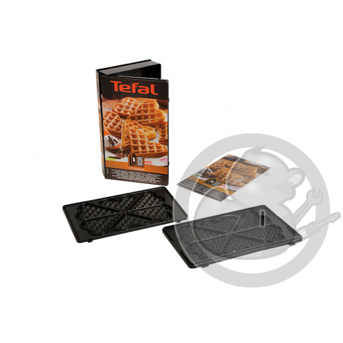 Coffret 2 plaques gaufres coeur + 1 livre de recettes Tefal XA800612