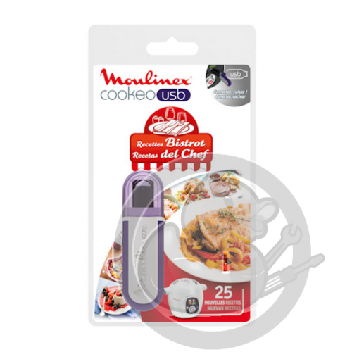 Clé USB recettes Bistrot Cookeo Moulinex XA600411