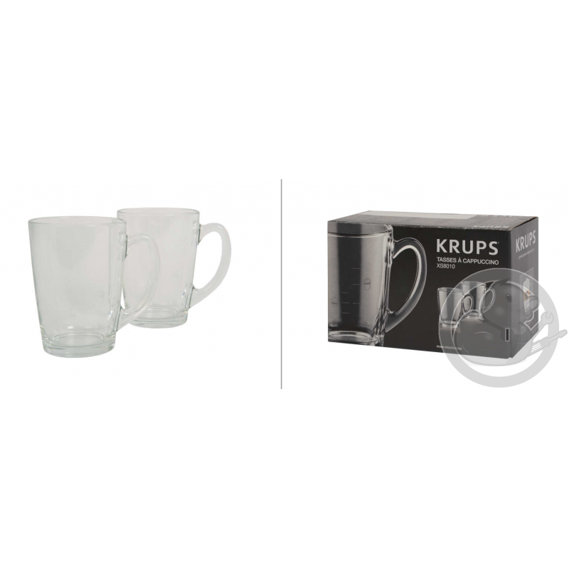 Tasses en verre (x2) Café & Cappuccino Krups (XS801000)