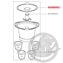 Couvercle cuve Companion Moulinex MS-8030000309