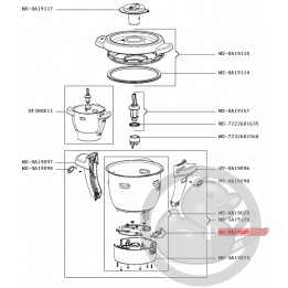 Guide contact x2 résistances robot Companion Moulinex MS-0A19025