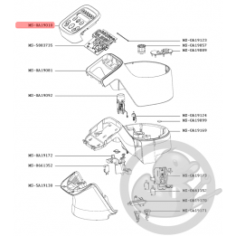 Cadran + clavier + support robot Companion Moulinex MS-0A19010