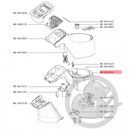 Demi boitier superieur robot Companion Moulinex MS-0A19169
