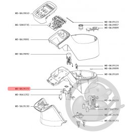 Levier verrou + ressort + support robot Companion Moulinex MS-0A19172