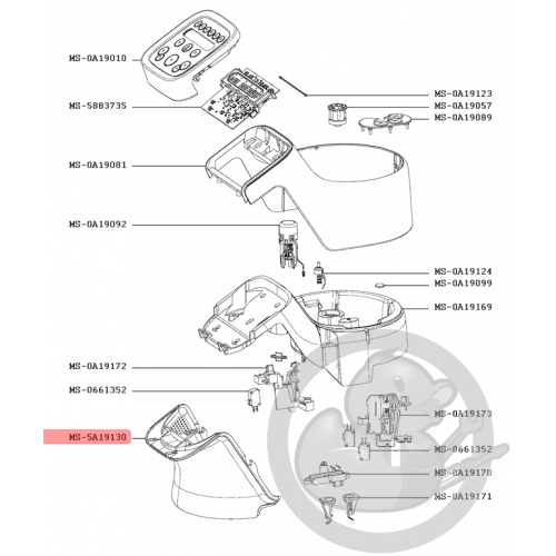 Boitier avant robot Companion Moulinex MS-5A19130