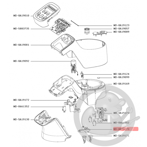 Support guide + contact robot Companion Moulinex MS-0A19170