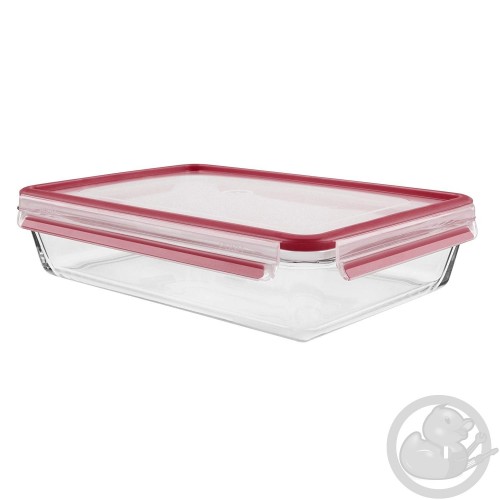 Masterseal Fresh boite rectangle en verre 3L rouge Tefal K3010612