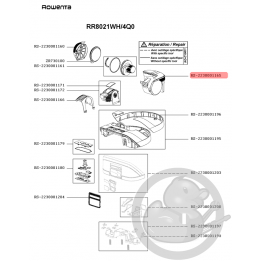 Bac séparateur bleu aspirateur Rowenta Seb RS-2230001165