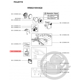 Carte électronique + clavier aspirateur Rowenta Seb RS-2230001180