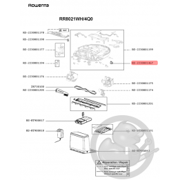 Interrupteur marche/arrêt aspirateur Rowenta Seb RS-2230001467