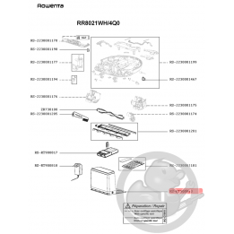 Base noire aspirateur Rowenta Seb RS-RT900863