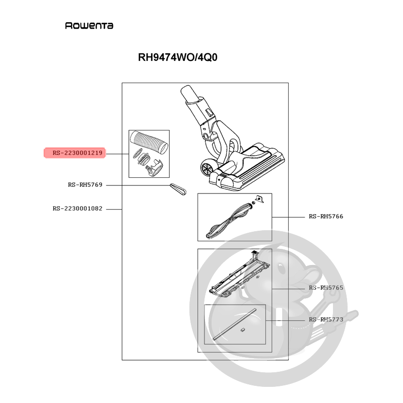 Accessoires et pièces détachées X-pert Essential 260 RH7329WO Rowenta