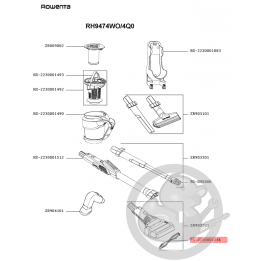 Petite brosse pour electro-brosse aspirateur Rowenta Seb RS-2230001236