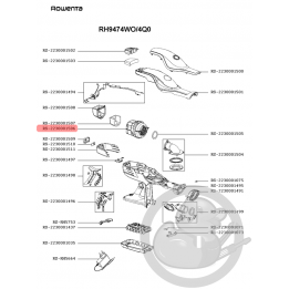 Moteur + support aspirateur Rowenta Seb RS-2230001506