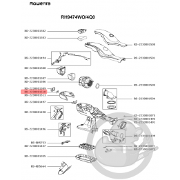 Carte électronique/ bouton boost aspirateur Rowenta Seb RS-2230001510