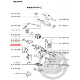 Couvercle supérieur poignée aspirateur Rowenta Seb RS-2230001497