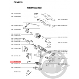 Indicateur lumineux aspirateur Rowenta Seb RS-RH5753