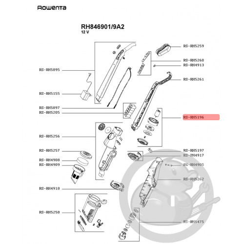 Moteur complet aspirateur Rowenta Seb RS-RH5196