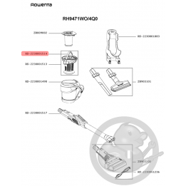 Poignée séparateur bleu aspirateur Rowenta Seb RS-2230001514