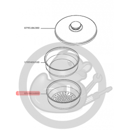 Panier vapeur perforé bas (D: 22 cm) cocotte perfect Seb 0789416000