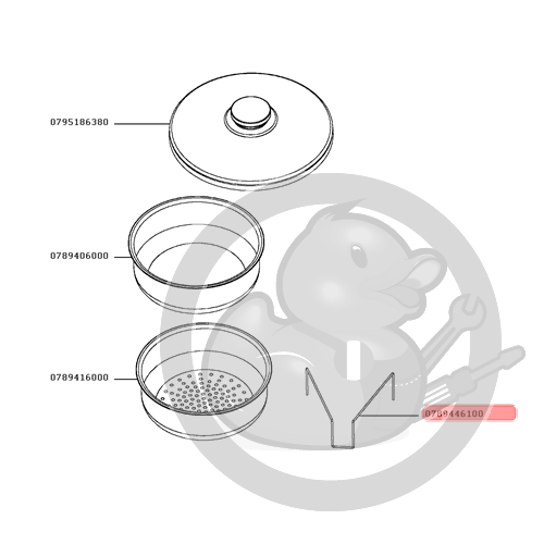 Support panier (D: 22 cm) cocotte perfect WMF Seb 0789446100