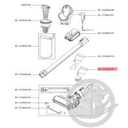 Embout brossette noir aspirateur X-pert Rowenta RS-2230001609