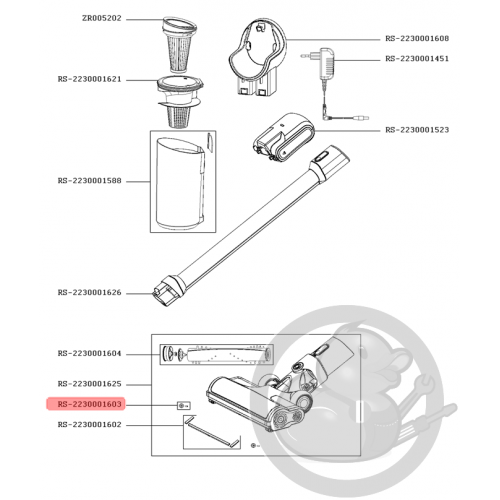 Courroie d'electro-brosse RS-RH4925 - Pièces aspirateur