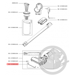 Brossette electro-brosse aspirateur X-pert Rowenta RS-2230001602