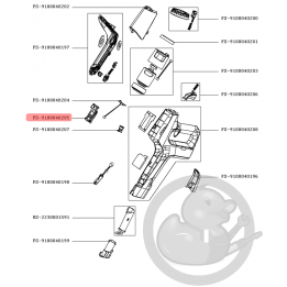 Support carte électronique aspirateur X-pert Rowenta FS-9100040205