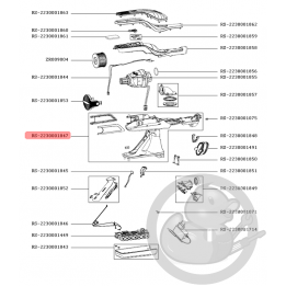 Boitier inférieur gris aspirateur Air Force Rowenta RS-2230001847