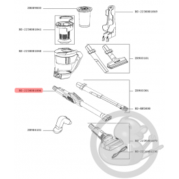 Tube flex bleu aspirateur Air Force Rowenta RS-2230001886