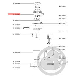 Boitier + poignée Blender Easy Soup Moulinex MS-650049