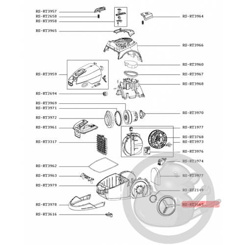 Roue aspirateur Rowenta RS-RT3669