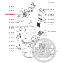 Support + moteur + hélice friteuse actifry Tefal SS-1530000236