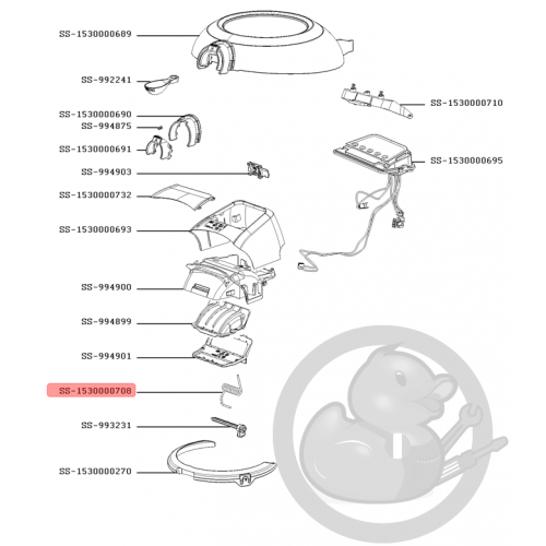 Ressort couvercle friteuse actifry Tefal SS-1530000708