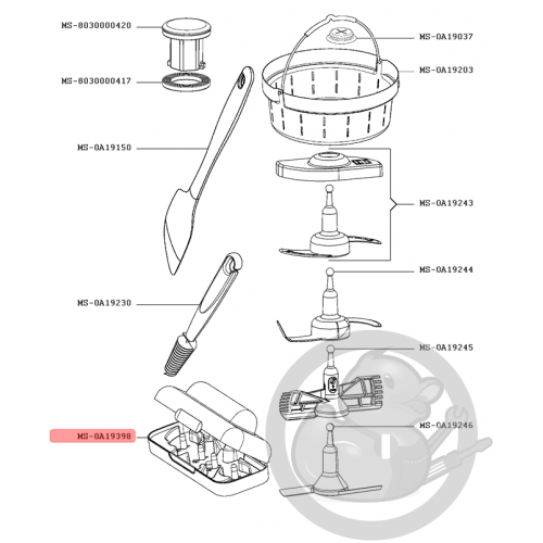 Boite rangement accessoire blanc robot companion XL Moulinex MS-0A19398