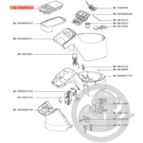 Cadran commande blanc robot companion Moulinex MS-8030000743