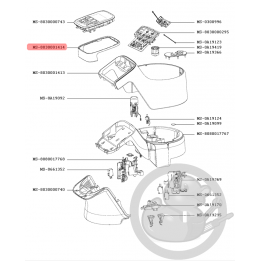 Enjoliveur cadran rouge robot companion Moulinex MS-8030001414