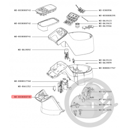 Boitier avant blanc robot companion Moulinex MS-8030000740