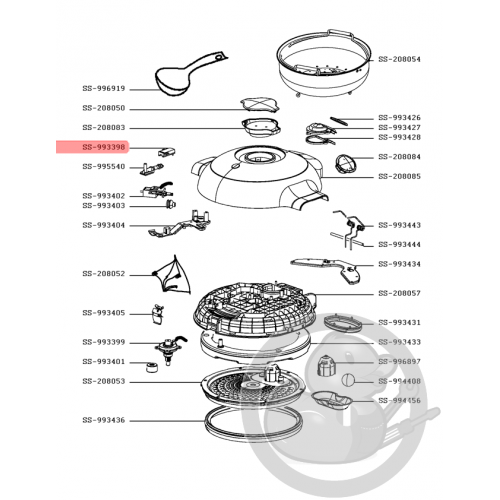 Support capteur Cookeo Moulinex SS-993398